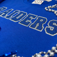 Raiders Embroidered Glitter Sweatshirt