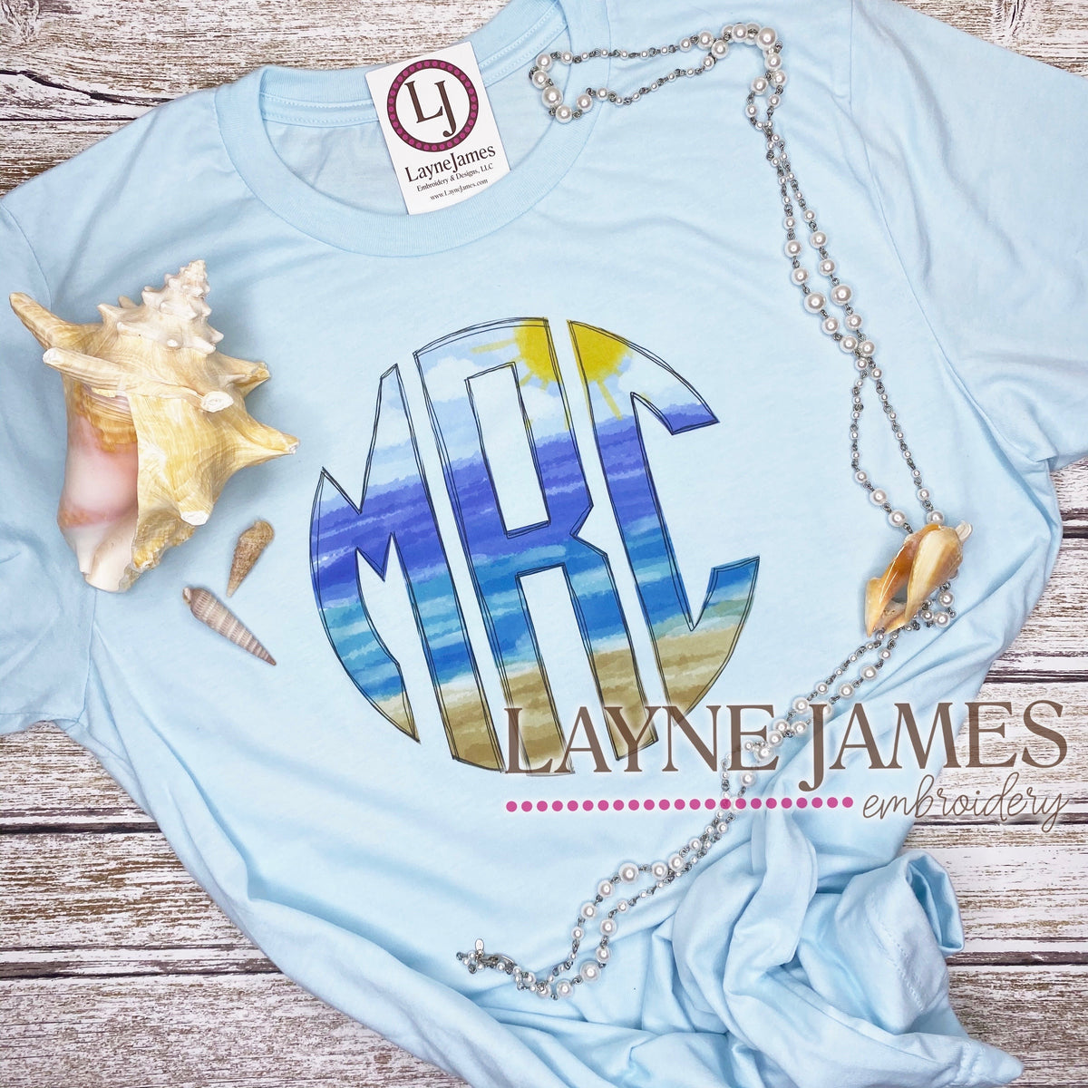 Beach Monogram Tee