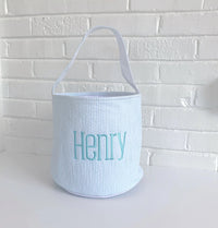 Seersucker Easter Bucket