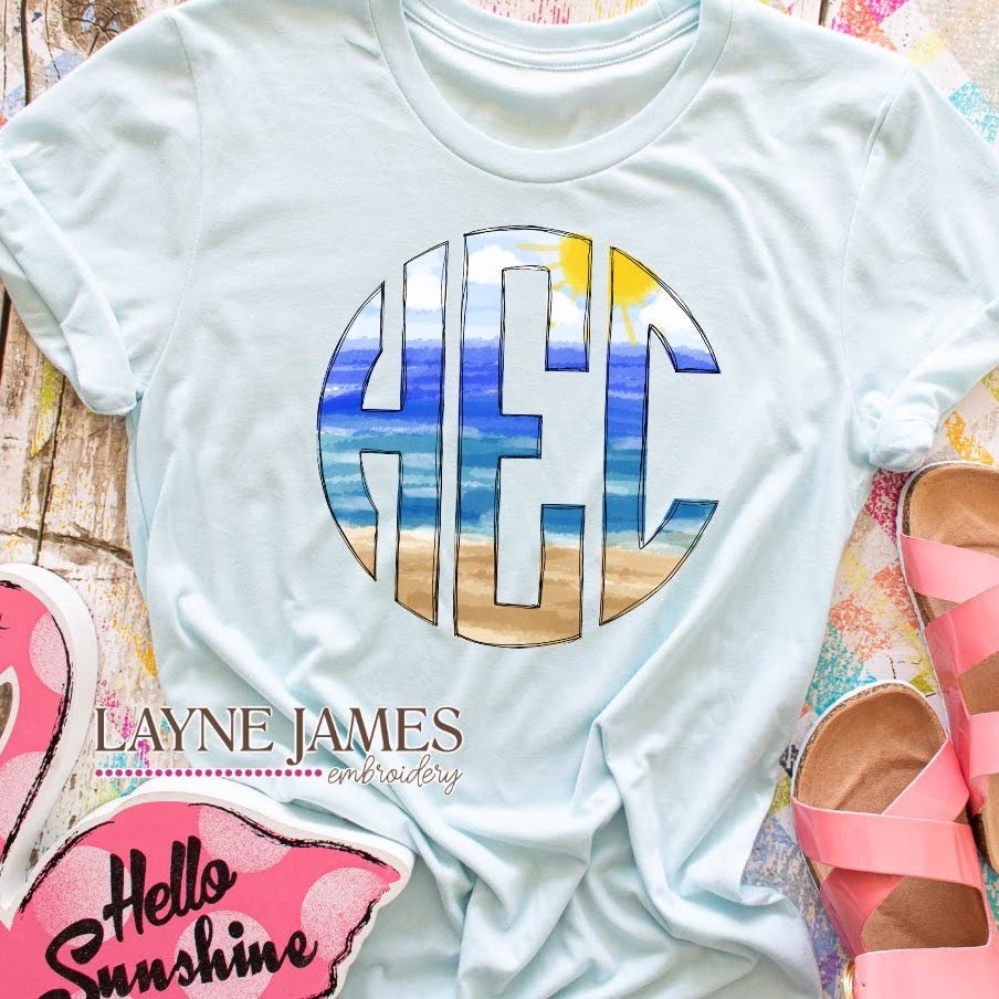 Beach Monogram Tee