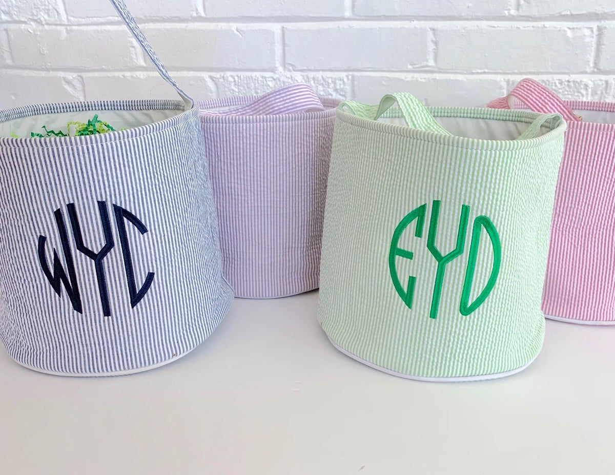 Seersucker Easter Bucket