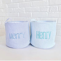 Seersucker Easter Bucket