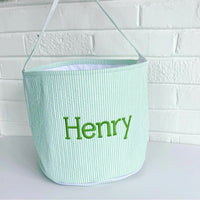 Seersucker Easter Bucket