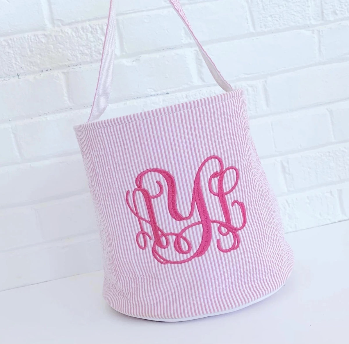 Seersucker Easter Bucket
