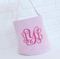 Seersucker Easter Bucket
