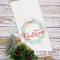 Embroidered Christmas Towel