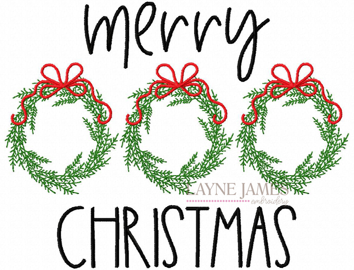 Embroidered Christmas Towel